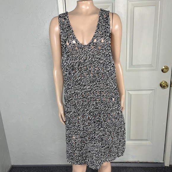 Derek Lam Dresses & Skirts - Derek Lam Women's Dress L Cotton Stretch Career Sleeveless Knit TV neck M3-10